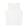 Self Aligned Script Cotton Tank Top - front view