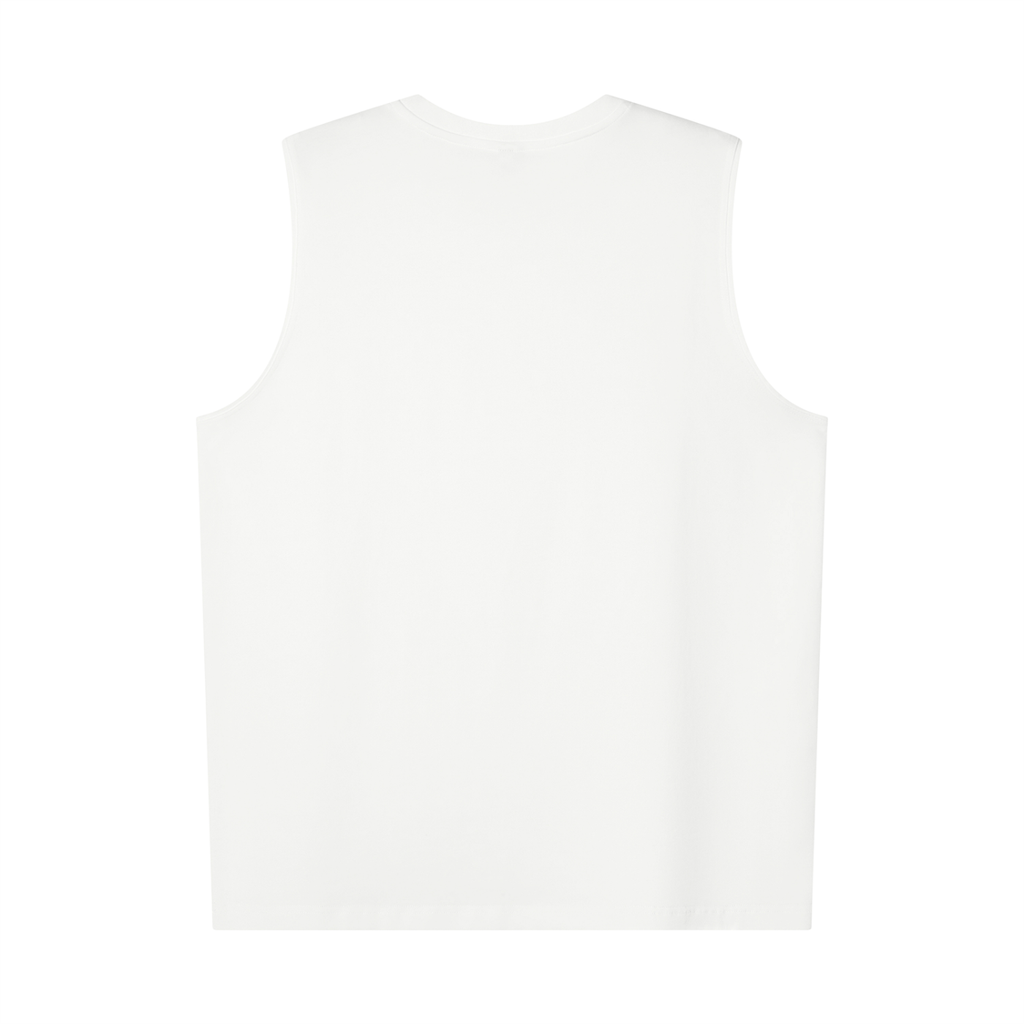 Self Aligned Script Cotton Tank Top - back view