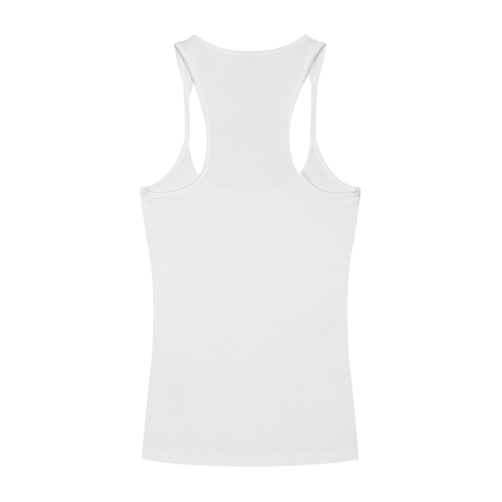 Self Aligned,Minimal Script Logo,Ribbed Tank Top,Racerback Tank,Slim Fit Tank Top,Women’s Essentials,Everyday Basics,Lifestyle Apparel,Elevated Essentials,Intentional Living