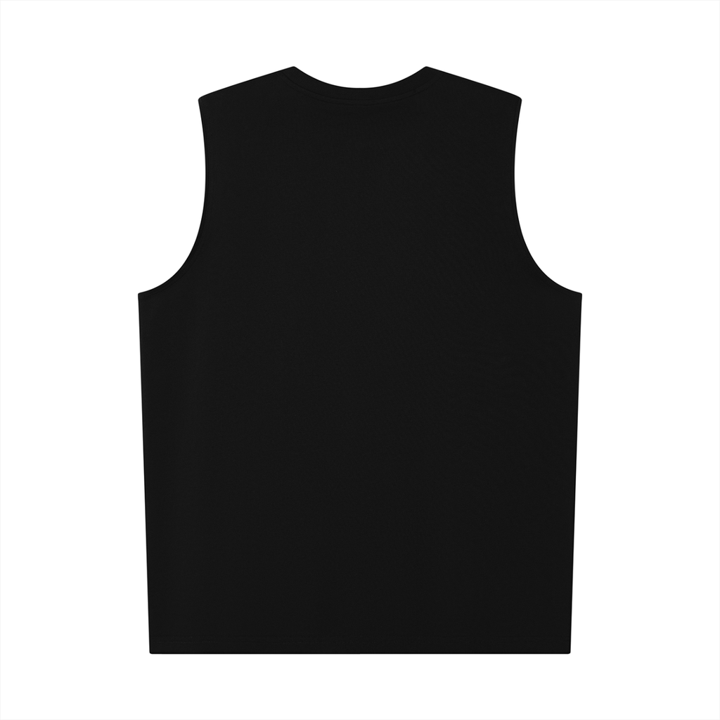 Self Aligned Script Cotton Tank Top - back view