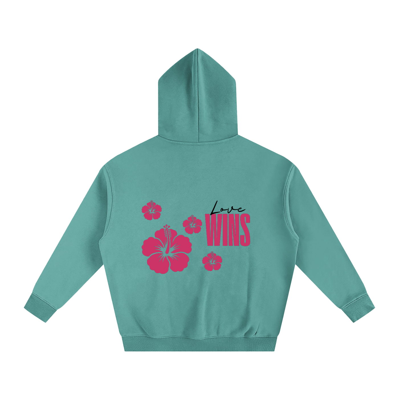 Love Wins Hoodie — Black Lettering