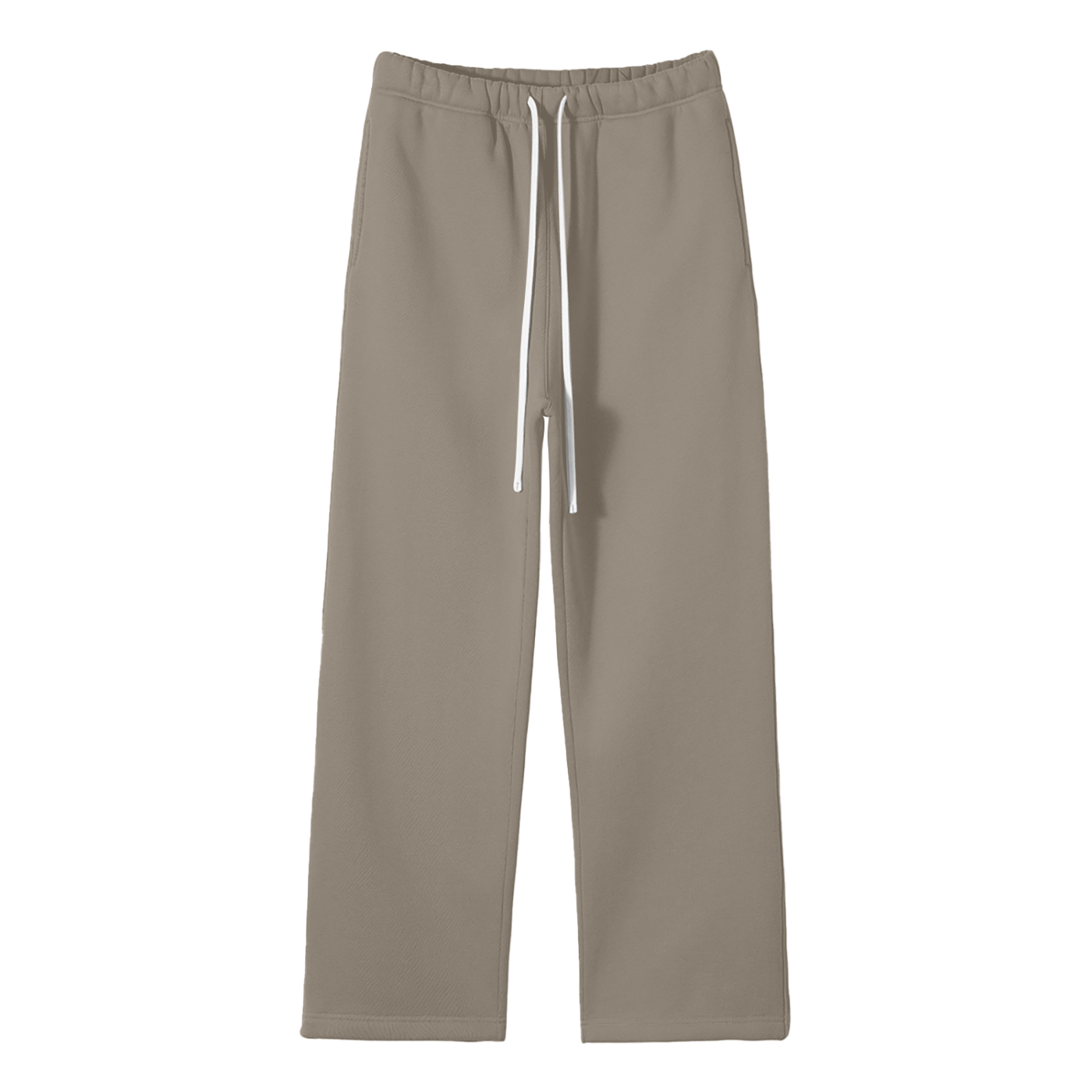 Self Aligned Straight-Leg Sweatpants - Front - Gray Coffee