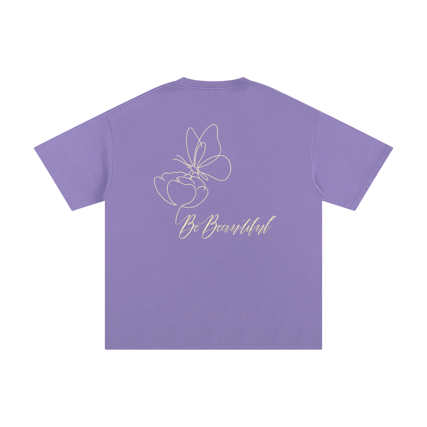 Be Beautiful Butterfly Tee - Back - Paris Purple