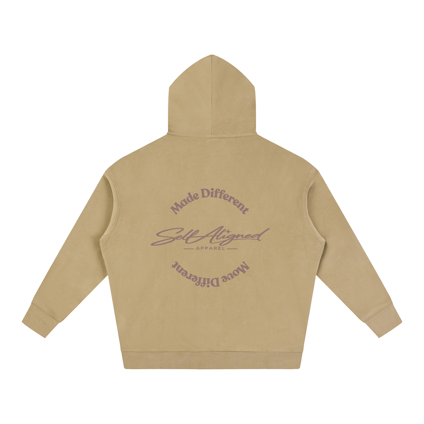 Made Different Move Different Hoodie - Back - Gray Apricot