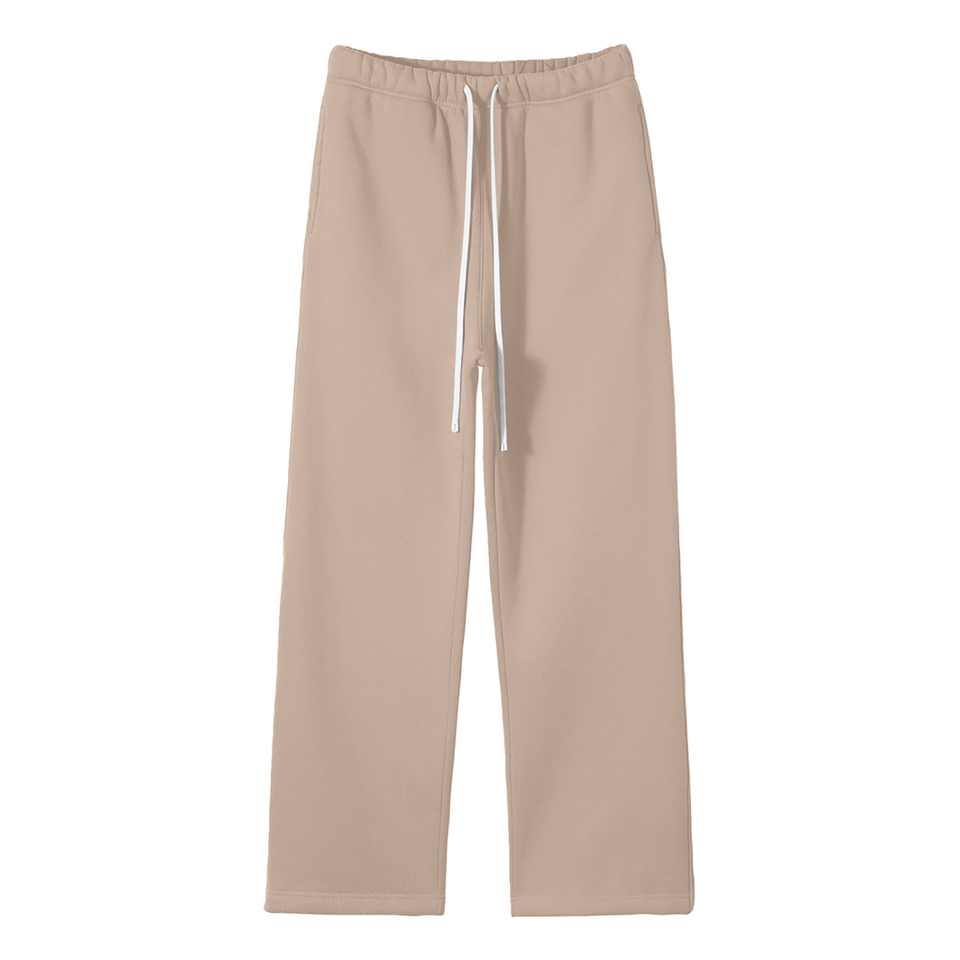 Self Aligned Straight-Leg Sweatpants - Front - Gray Apricot