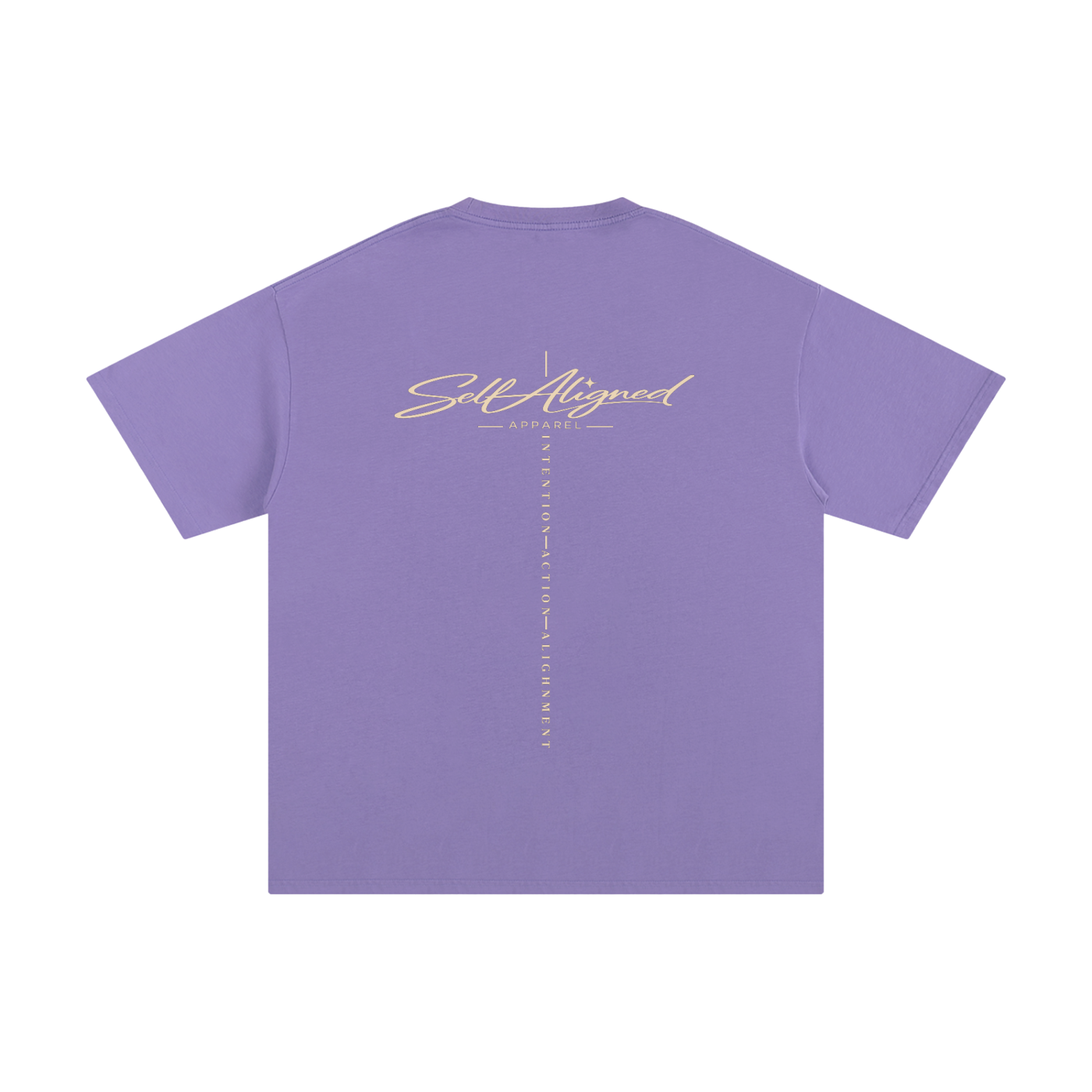 Self Aligned Script Brand Tee - Back - Paris Purple