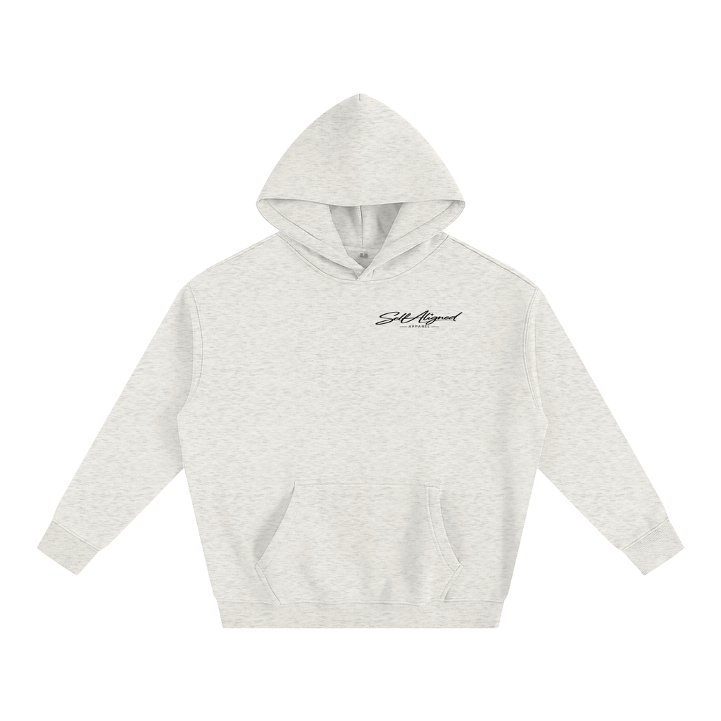 Love Wins Hoodie — Black Lettering - Front - Oat Gray