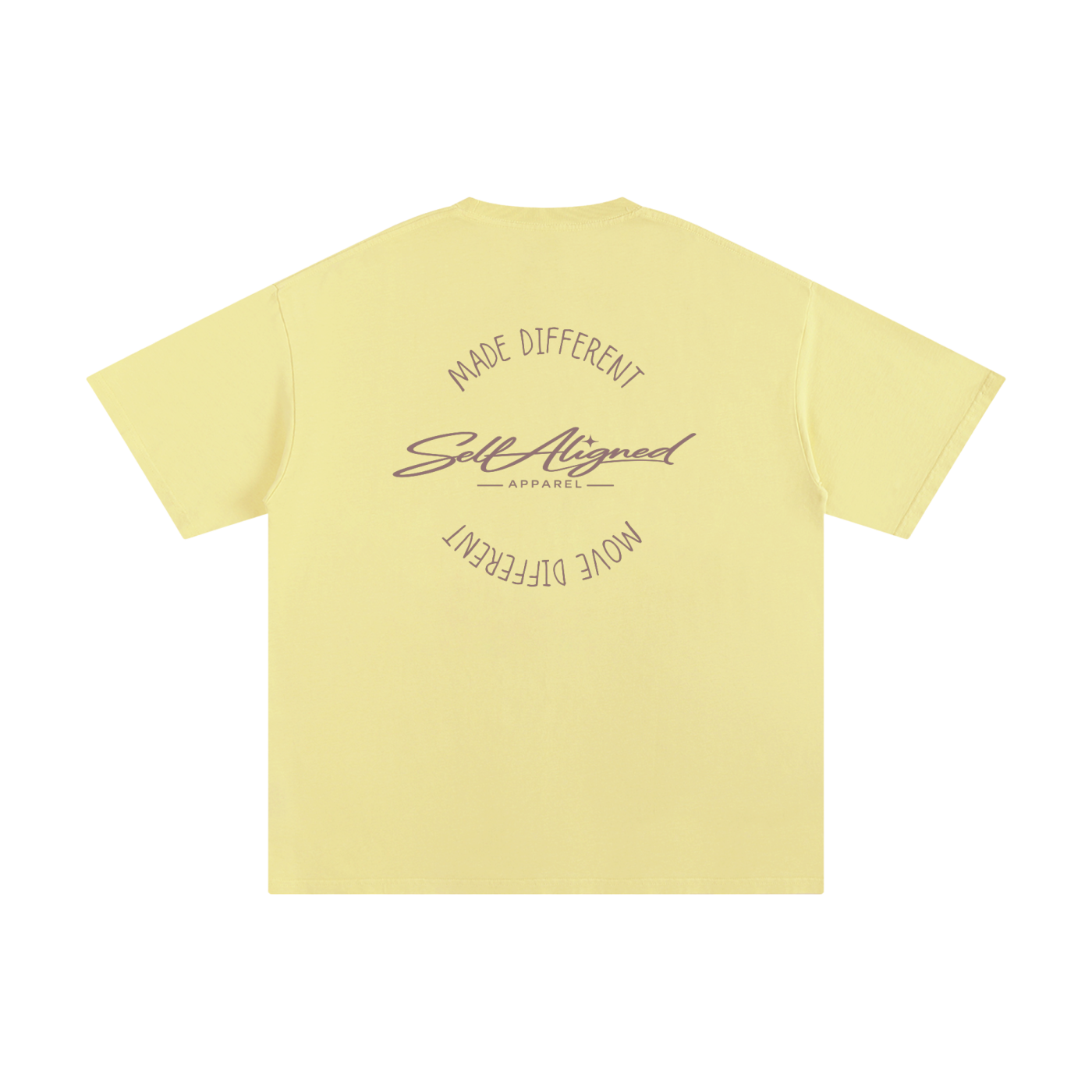 Made Different Move Different Tee - Back - Light Yellow