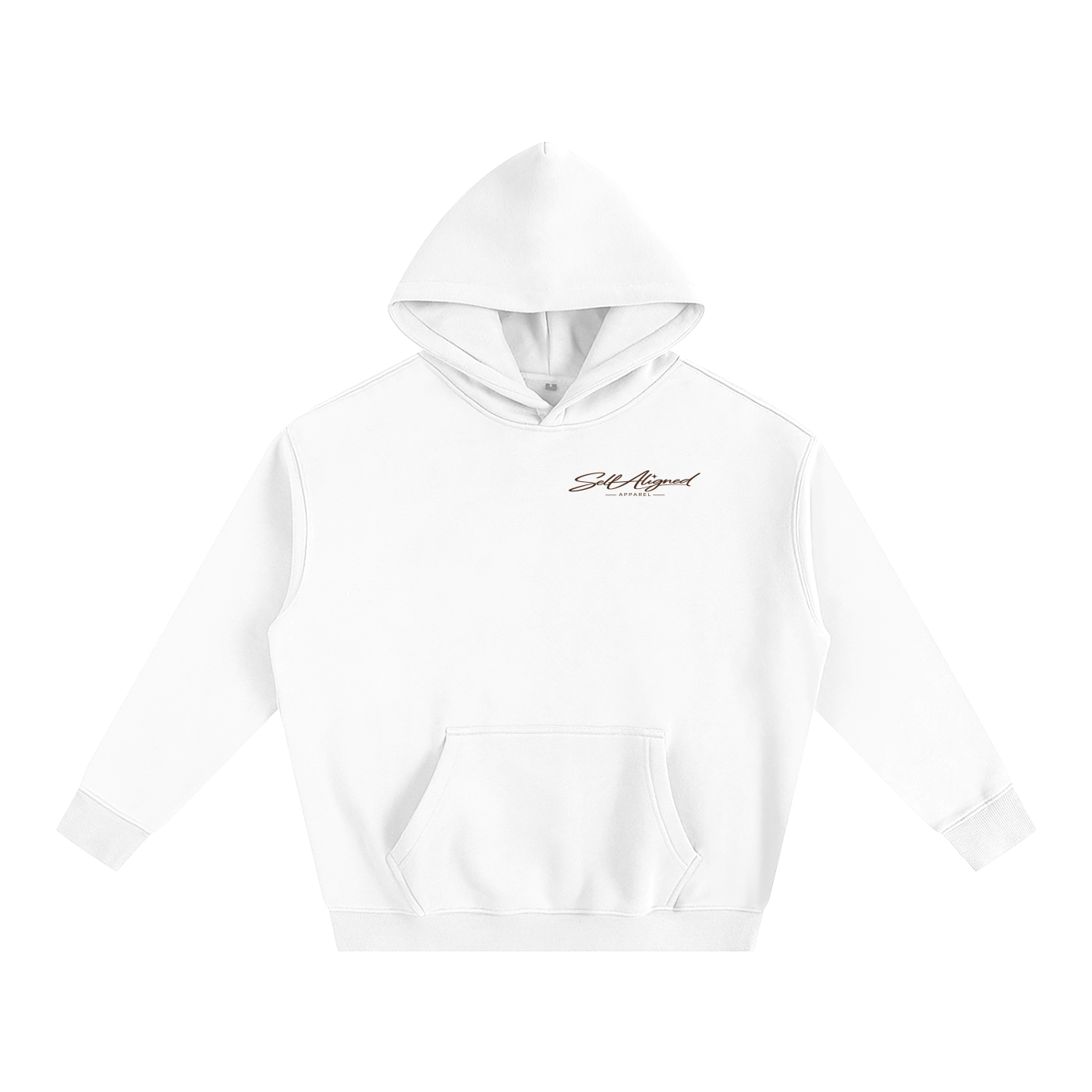 Listening to Myself First Hoodie — Brown Graphic - Front - White