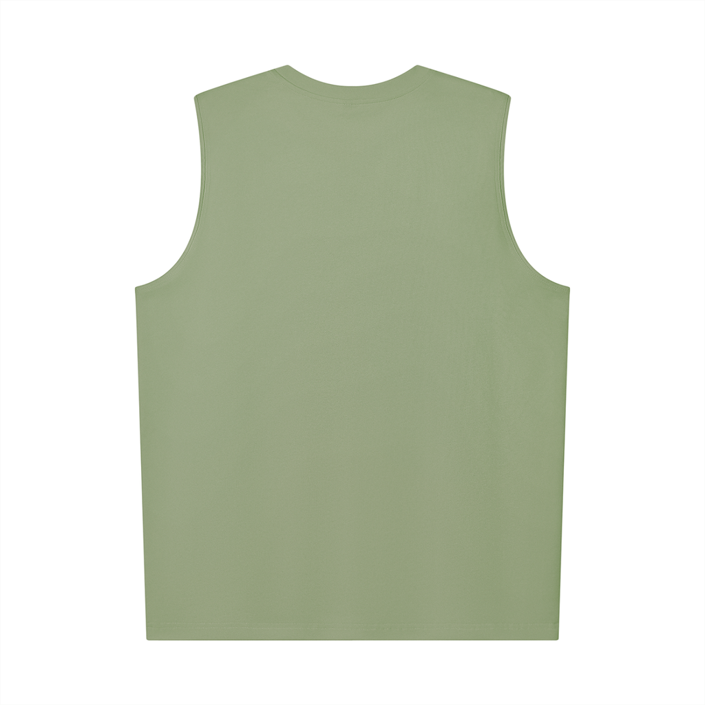 Self Aligned Script Cotton Tank Top - back view