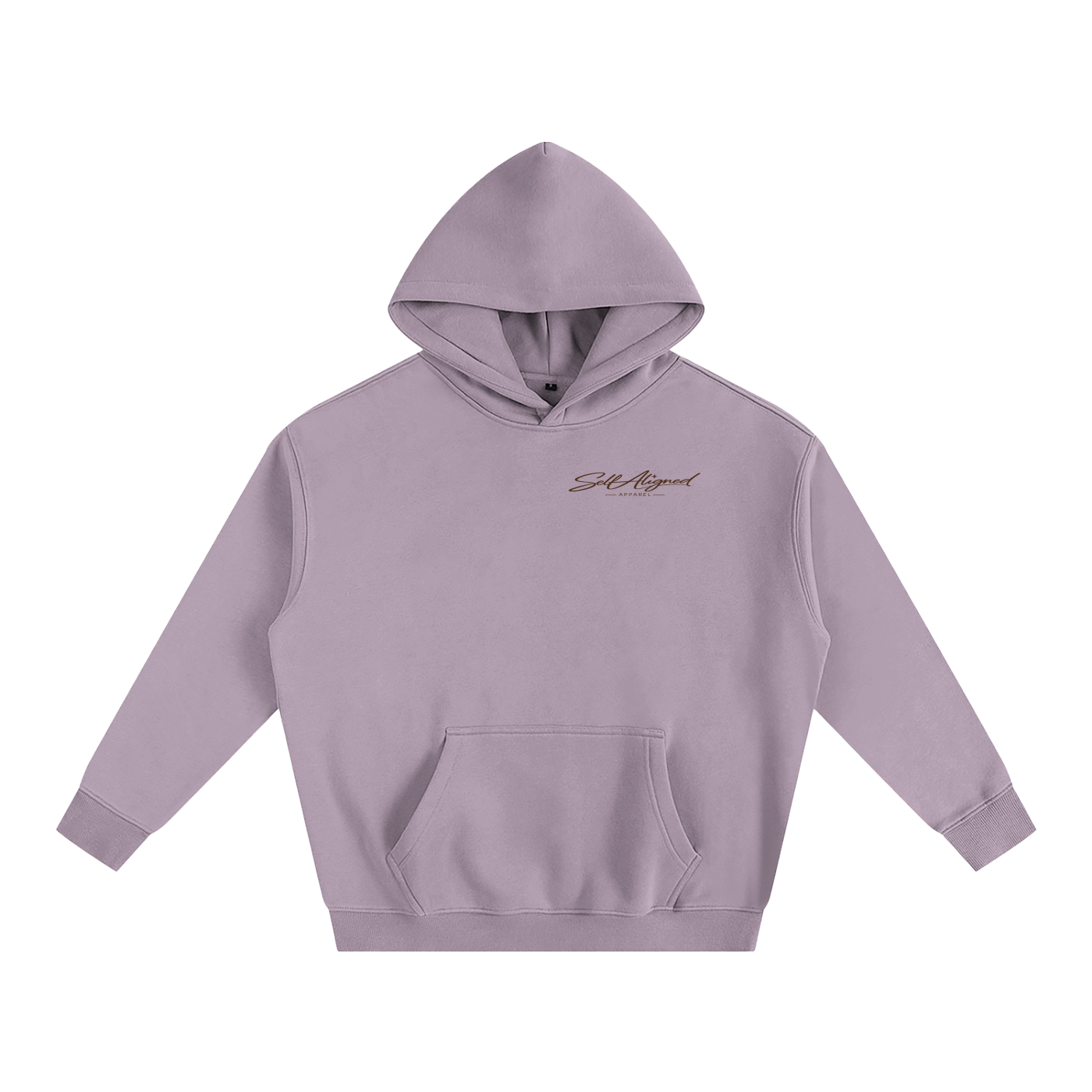 Listening to Myself First Hoodie — Brown Graphic - Front - Dark Purple