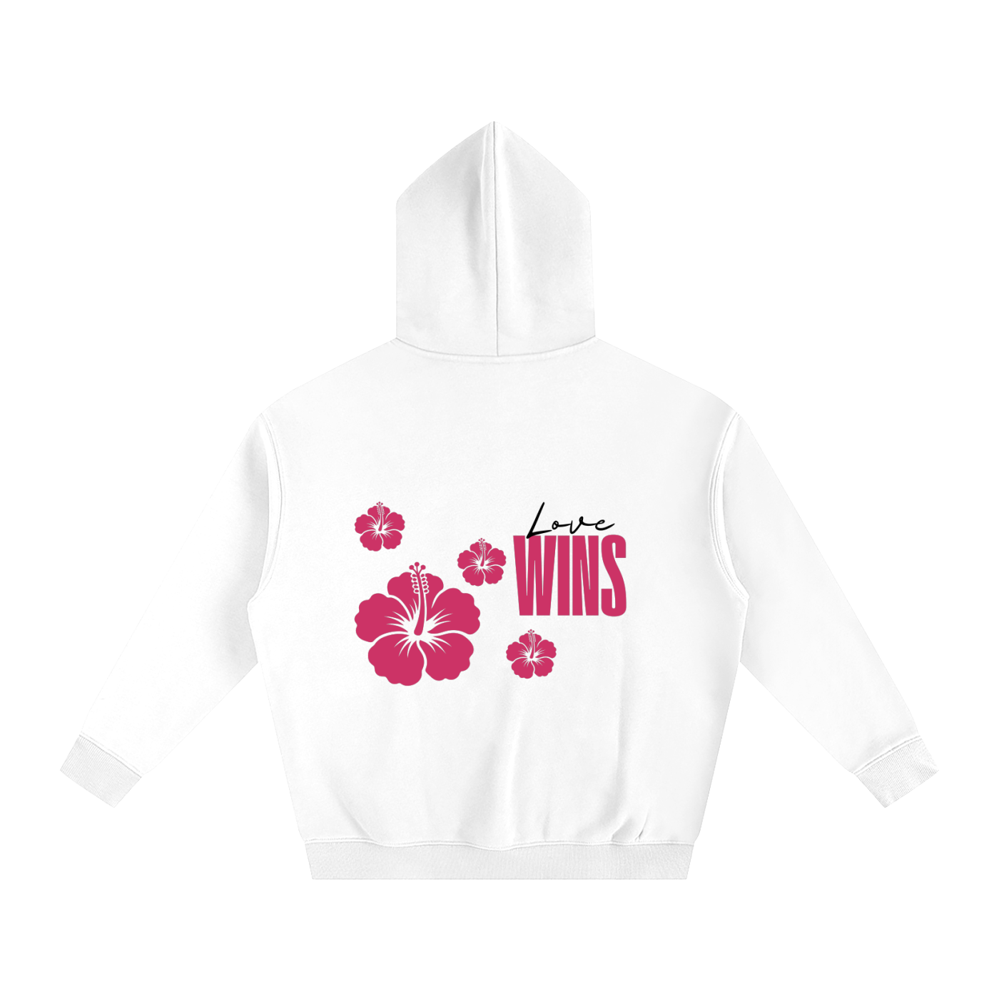 Love Wins Hoodie — Black Lettering