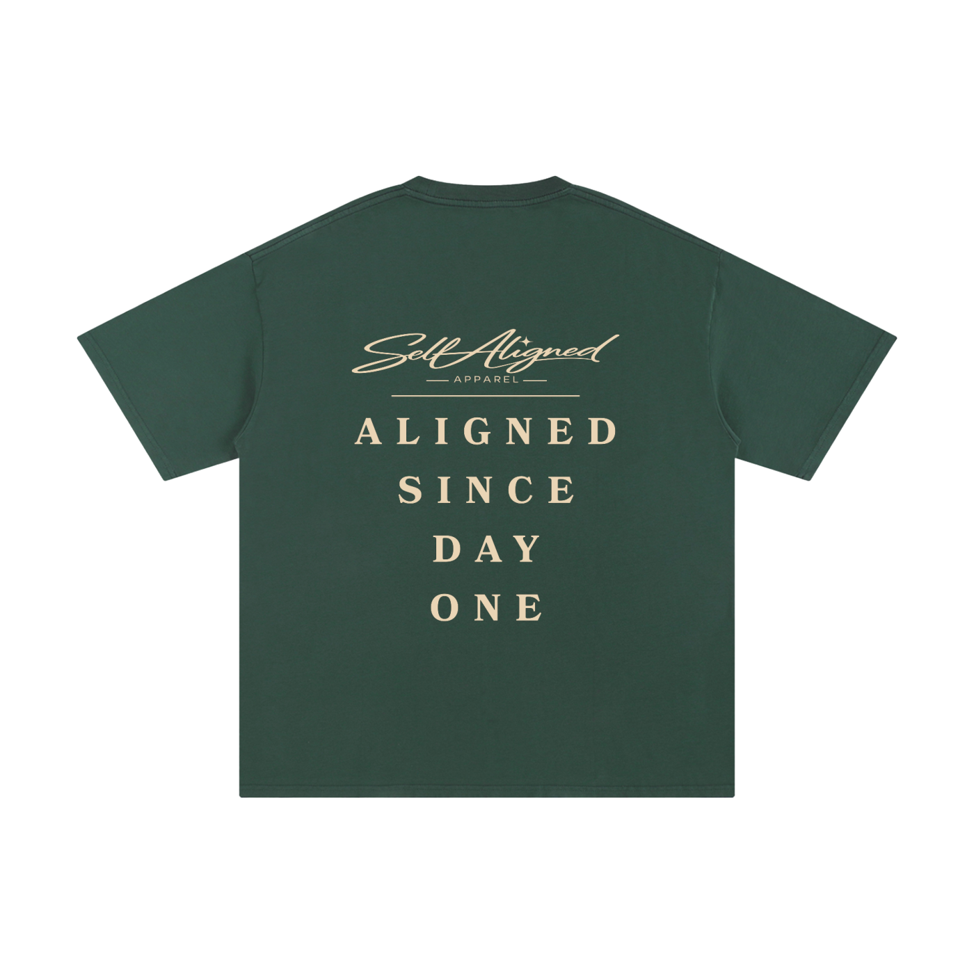 Self Aligned Apparel,Aligned Since Day One,Minimal Script Logo,Unisex Cotton Tee,Pure Cotton T-Shirt,Premium Everyday Tee,Minimalist Streetwear,Intentional Apparel,Logo Graphic Tee,Statement T-Shirt