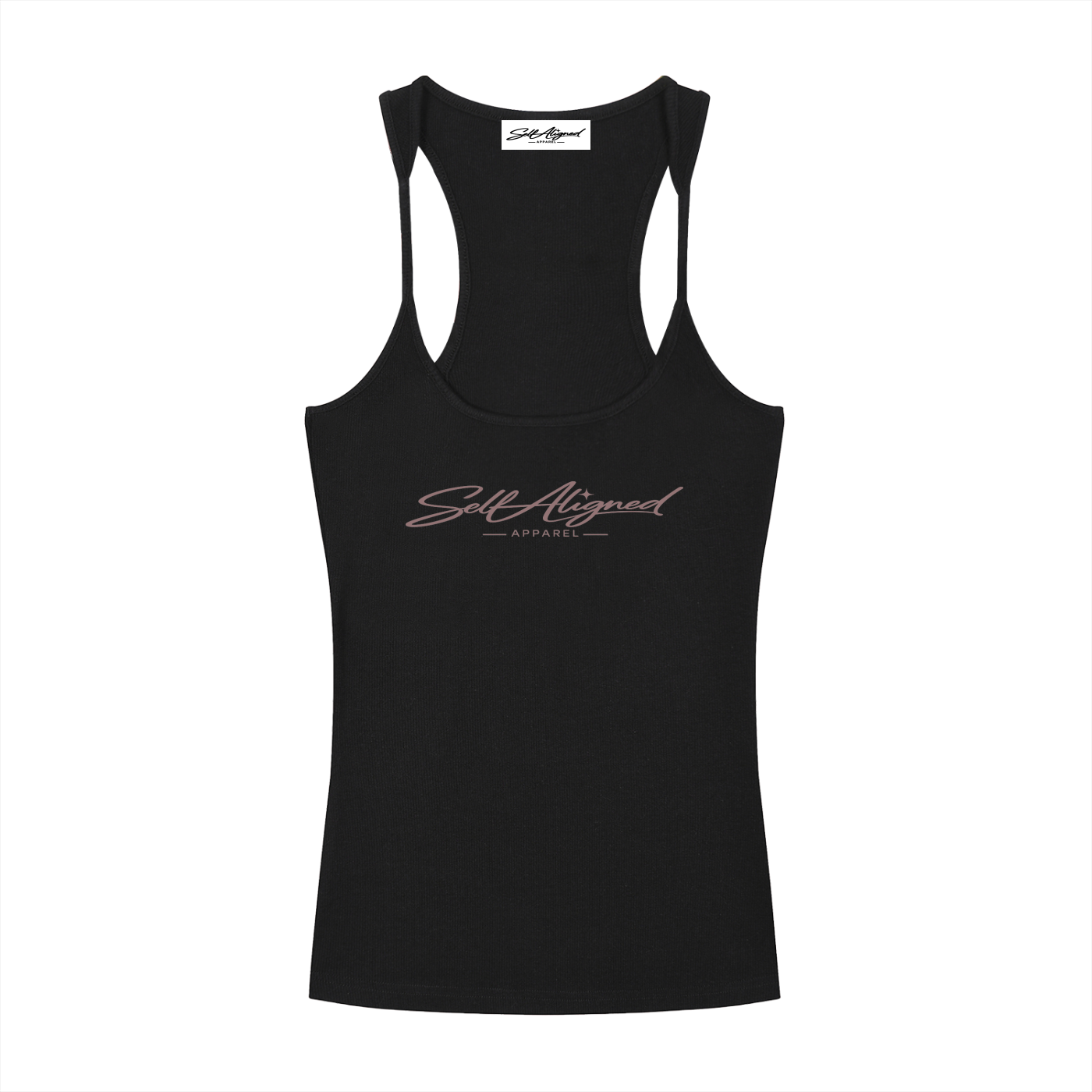 Self Aligned,Minimal Script Logo,Ribbed Tank Top,Racerback Tank,Slim Fit Tank Top,Women’s Essentials,Everyday Basics,Lifestyle Apparel,Elevated Essentials,Intentional Living