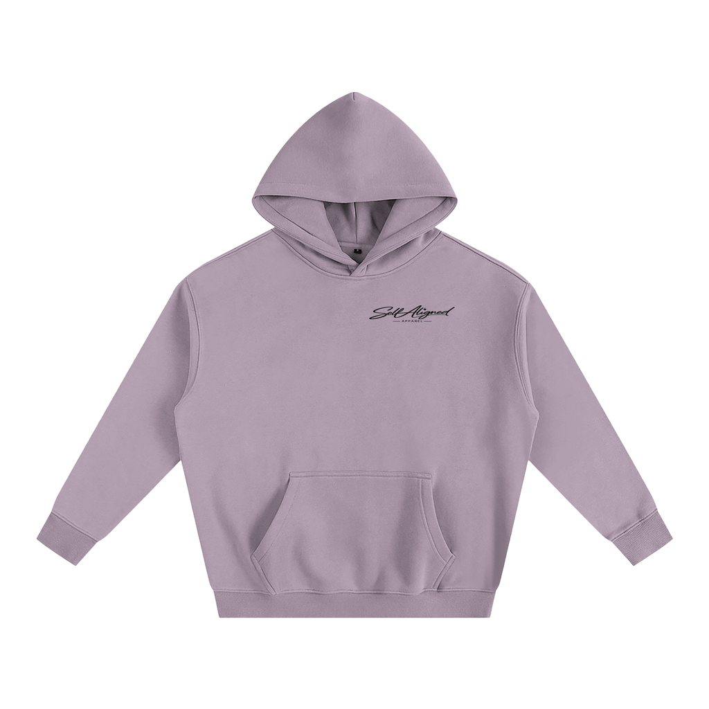 Love Wins Hoodie — Black Lettering - Front - Dark Purple