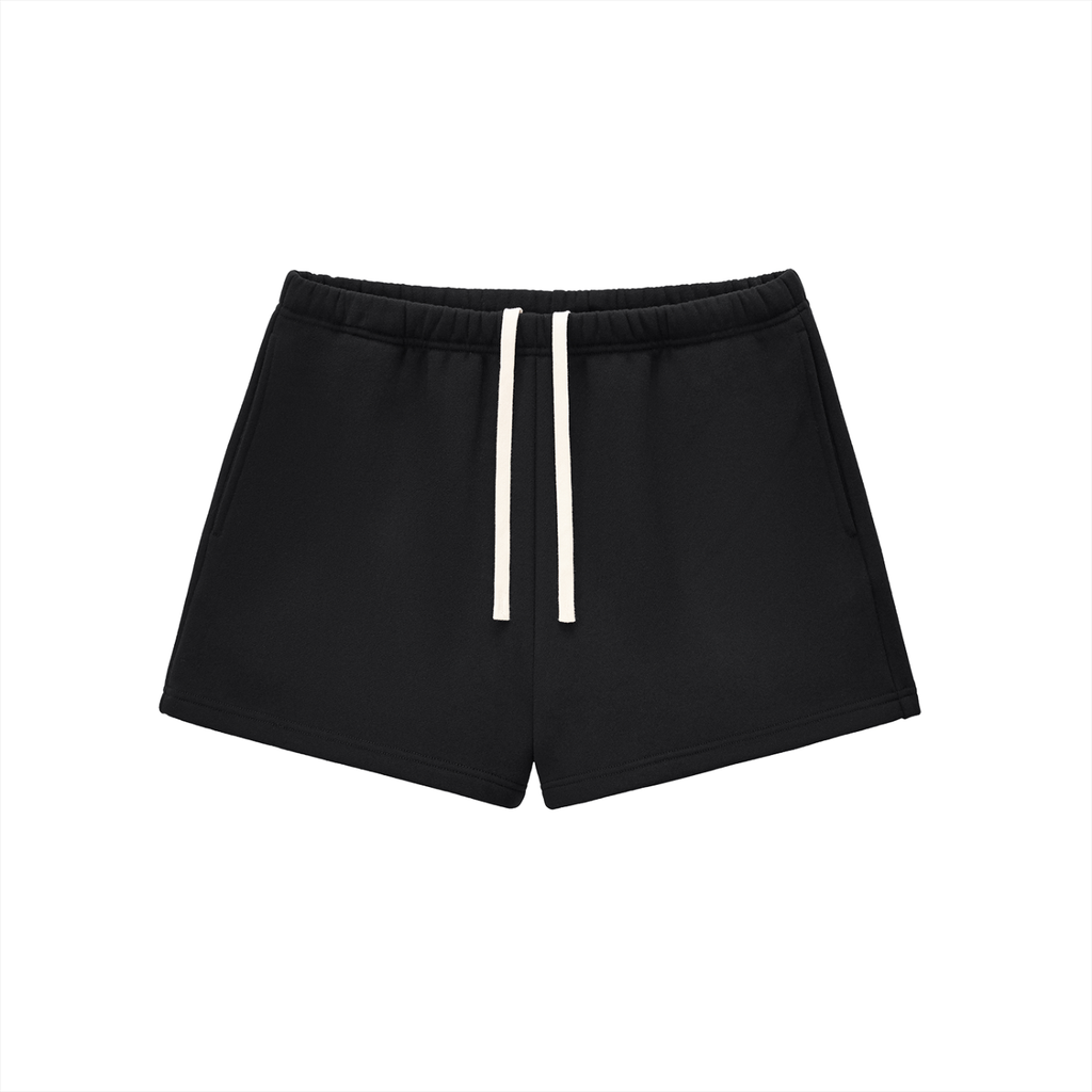 Self Aligned,Fleece Sweatshorts,Drawstring Shorts,Essential Bottoms,Blank Sweatshorts,Minimalist Loungewear,Everyday Basics,Casual Comfort,Women’s Shorts,Soft Fleece Bottoms