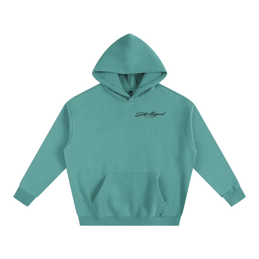 Love Wins Hoodie — Black Lettering - Front - Medium Green