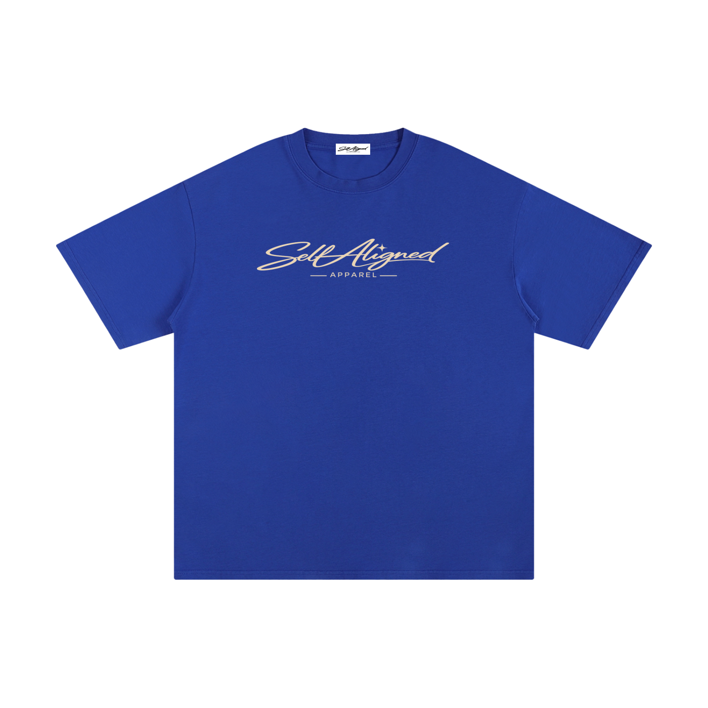 Self Aligned Apparel,Aligned Since Day One,Minimal Script Logo,Unisex Cotton Tee,Pure Cotton T-Shirt,Premium Everyday Tee,Minimalist Streetwear,Intentional Apparel,Logo Graphic Tee,Statement T-Shirt