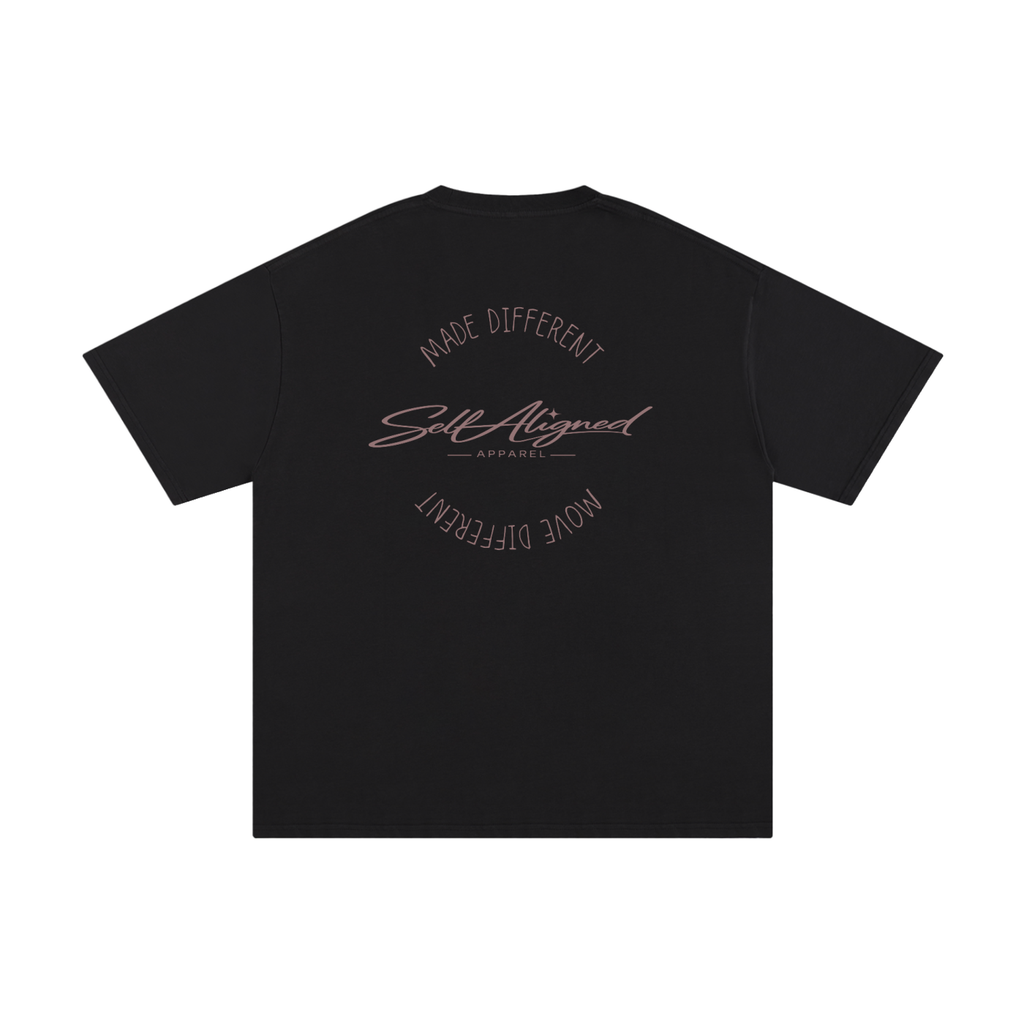 Made Different Move Different,Minimal Script Logo,Pure Cotton T-Shirt,Premium Cotton Tee,Motivational T-Shirt,Statement Graphic Tee,Intentional Apparel,Minimalist Streetwear,Everyday Essential Tee,Self Expression Clothing