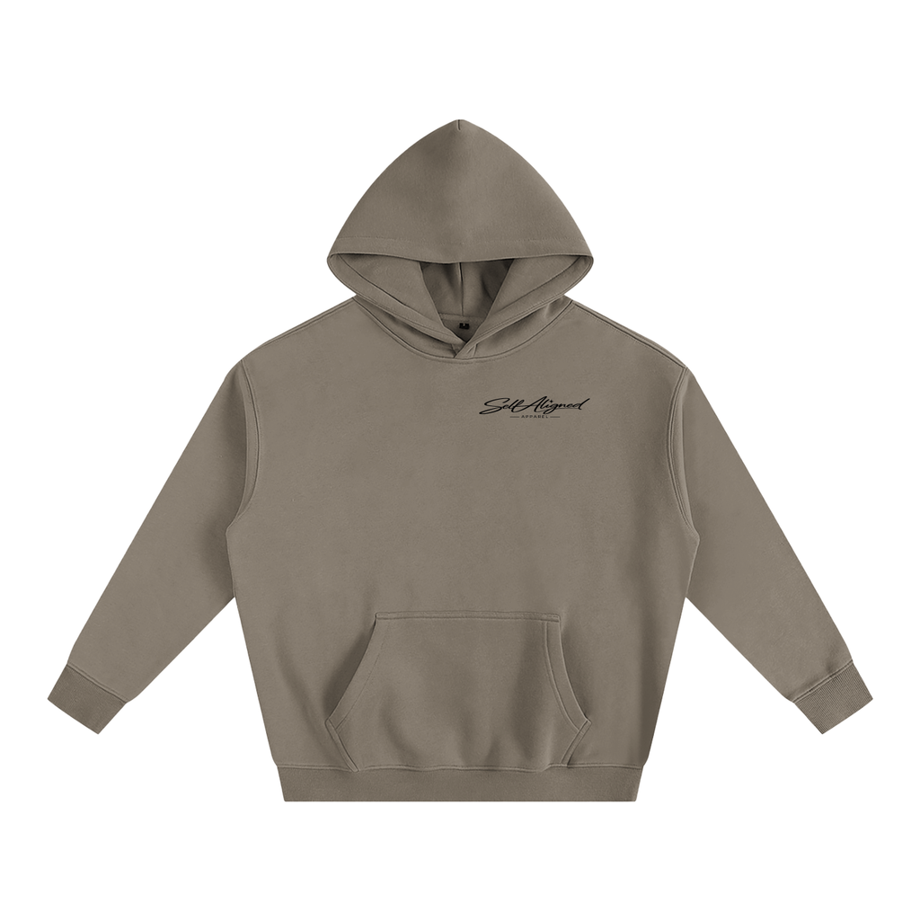 Love Wins Hoodie — Black Lettering - Front - Gray Coffee
