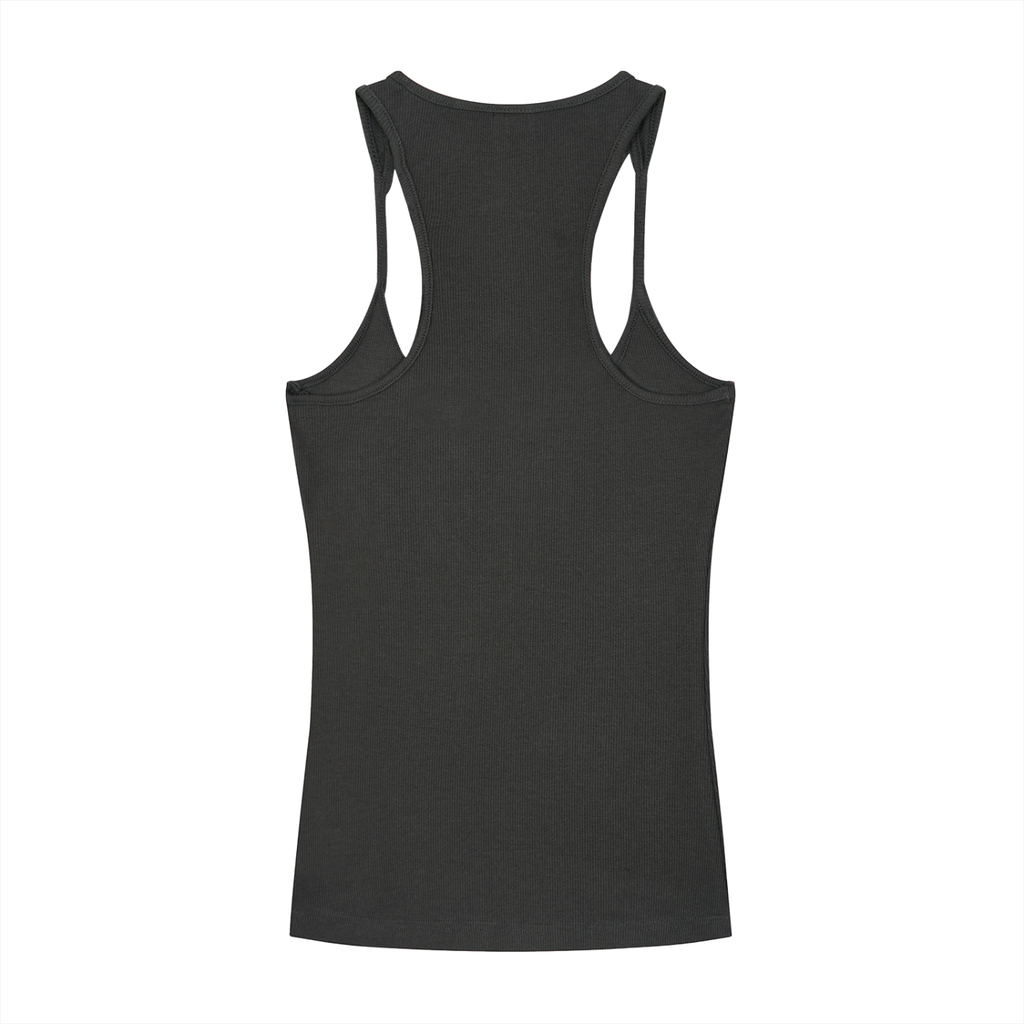 Self Aligned,Minimal Script Logo,Ribbed Tank Top,Racerback Tank,Slim Fit Tank Top,Women’s Essentials,Everyday Basics,Lifestyle Apparel,Elevated Essentials,Intentional Living