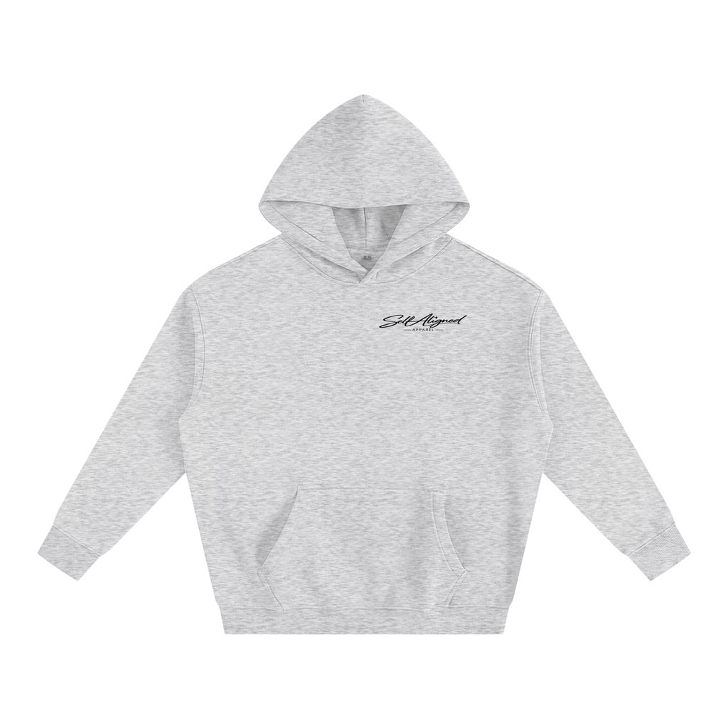 Love Wins Hoodie — Black Lettering - Front - Flower Gray
