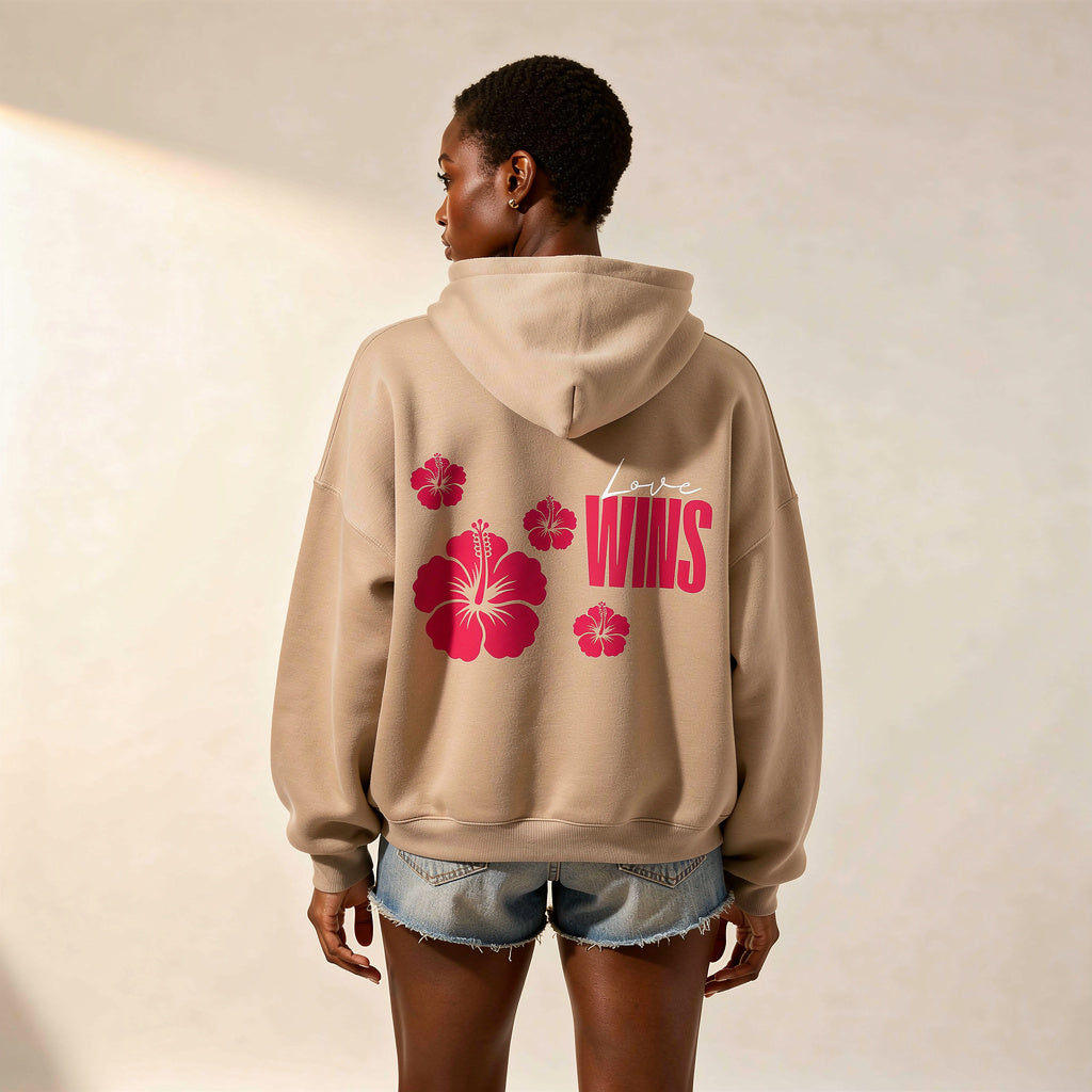 Love Wins Hoodie — White Lettering